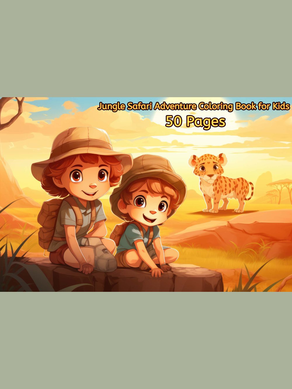 Jungle Safari coloring book cover