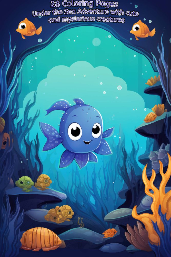 Under the Sea coloring book cover